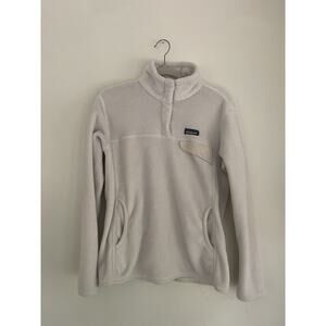 Patagonia Re-Tool Snap-T Pullover Women's Polartex Fleece Off White Sz L